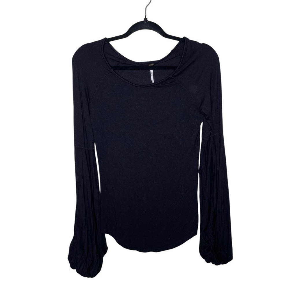 Free People To The Tropics‎ Bell Sleeves Top Black Large - Picture 6 of 11